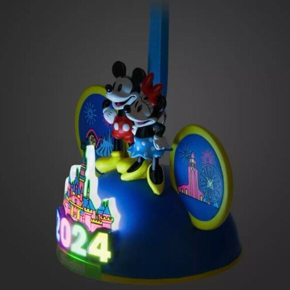 Mickey & Minnie Mouse Light-Up Ear Hat Ornament Disneyland 2024 Disney Parks NEW - Picture 4 of 5